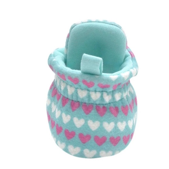 Robeez, Ro+me Snap Bootie, turquoise/pink&whie hearts, NIB, 0-3 months - Picture 6 of 6